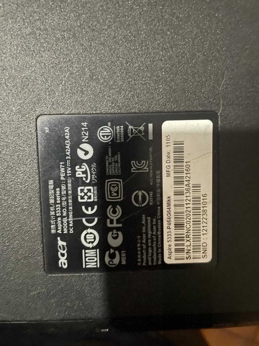 Portátil Acer Aspire 5333