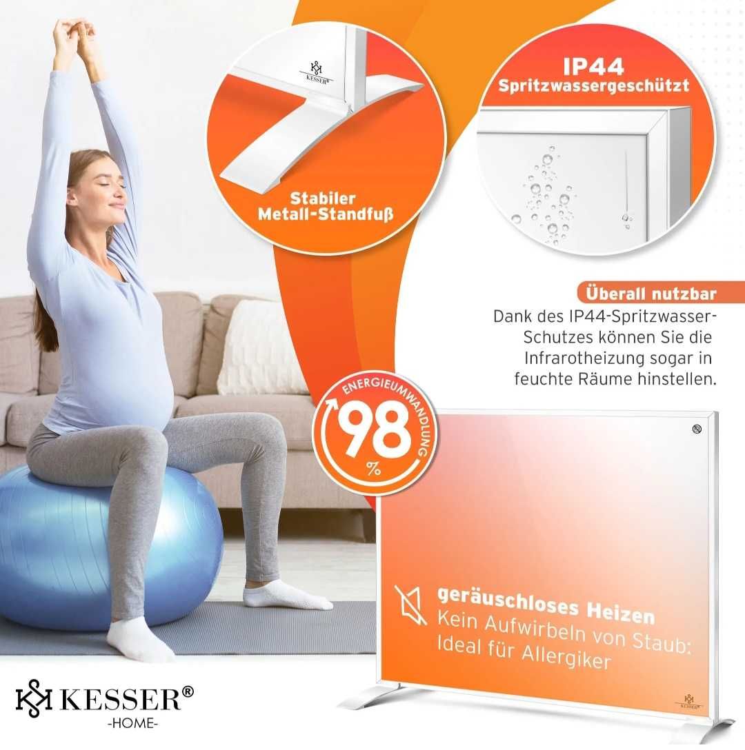 Grzejnik promiennik podczerwieni 2w1 Wifi Smart IP44 KESSER 350W