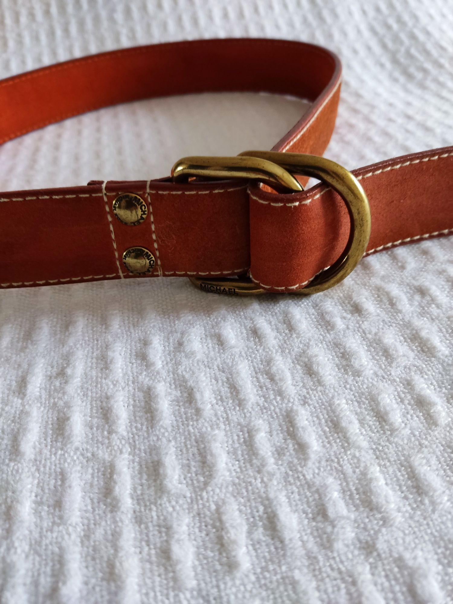 Michael Kors brązowy skórzany pasek skóra rozmiar uniwersalny MICHAEL