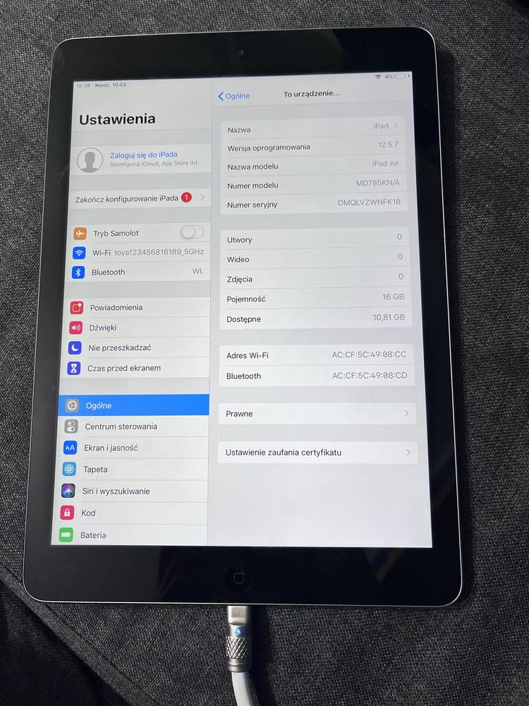 Apple iPad Air 16gb