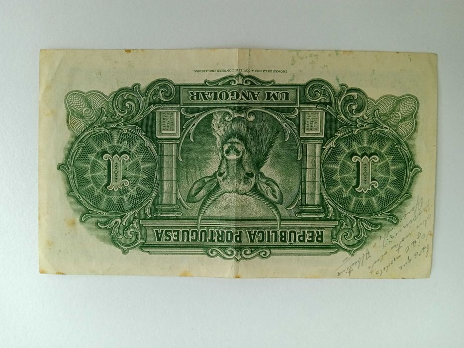 Nota rara de Angola - Um Angolar - 1948
