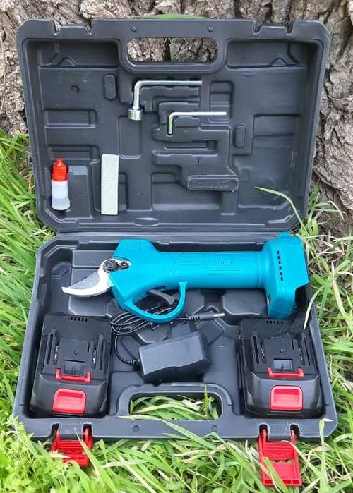 Акумуляторний садовий секатор 24V + 2 акумулятори Сучкоріз