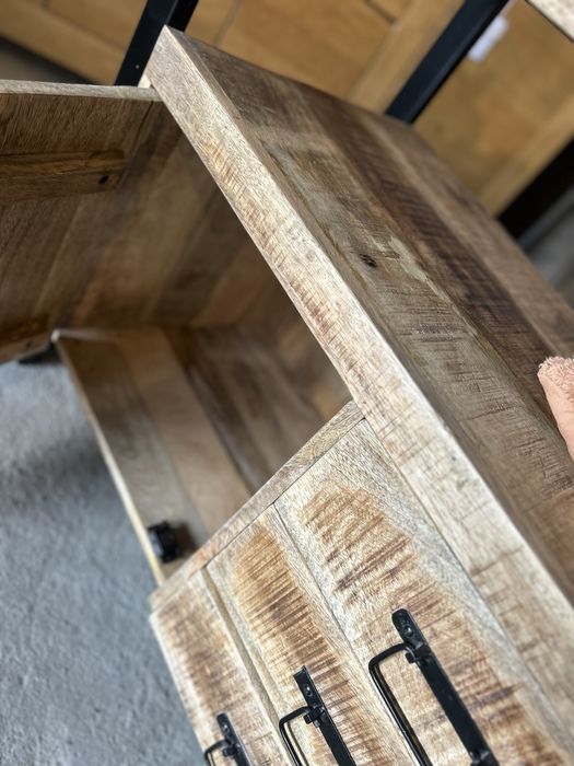 Komoda nowoczesna LOFT drewniana mango