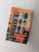 Sztuczne paznokcie na naklejki- halloween