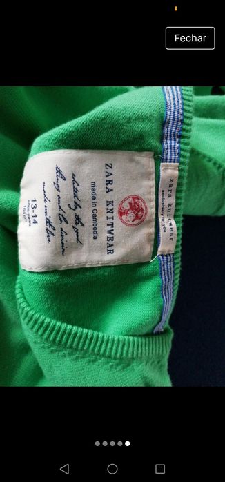 Camisola malha Zara 13-14 anos