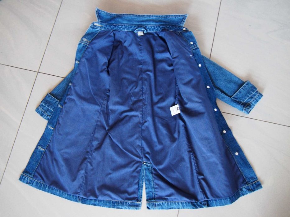 Kurtka płaszcz jeansowy dżinsowy 98 cm