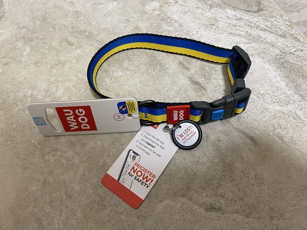 Ошейник для животных Waudog Nylon с QR паспортом