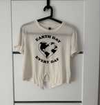 T shirt hm kremowy r s