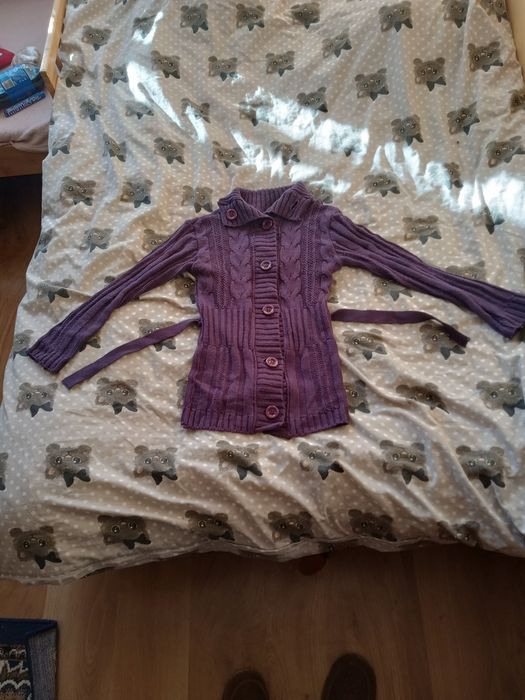 Sweter fioletowy dziewczęcy