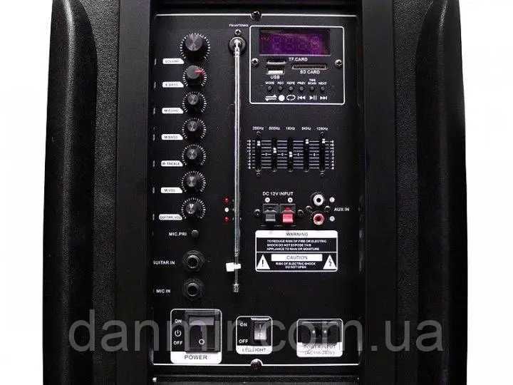 ZXX-7575 блютуз колонка 2500Вт с микрофонами LED-подсветкой, акустика.
