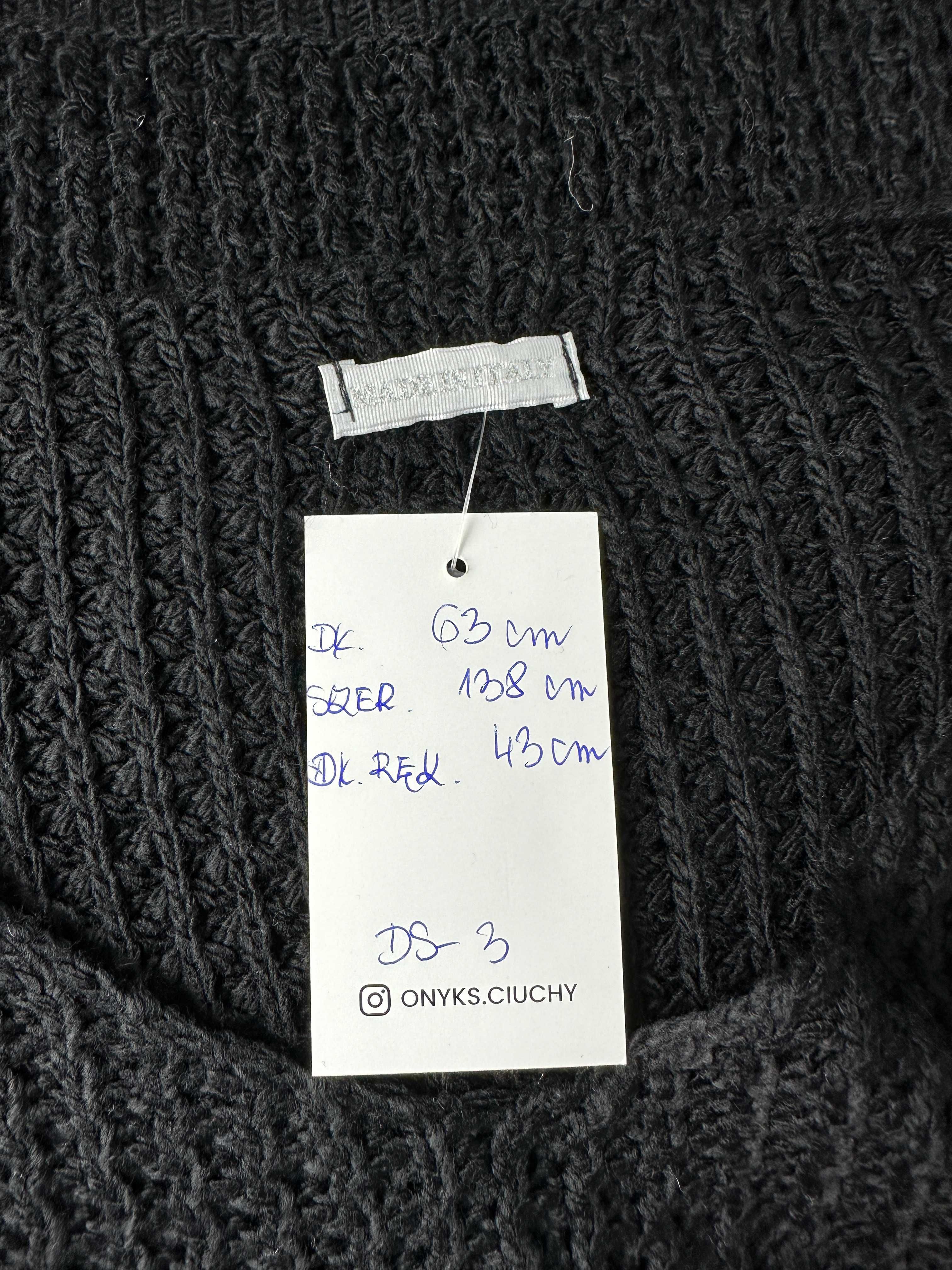 Sweter Damski Czarny z Narukiem [Made in Italy]