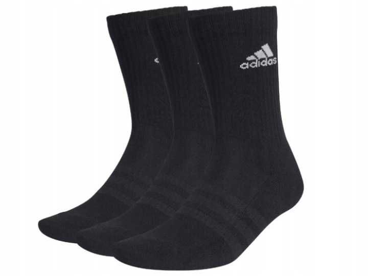 Skarpetki dziecięce Adidas Cushioned Amorti czarne 3 pary r. 25-27