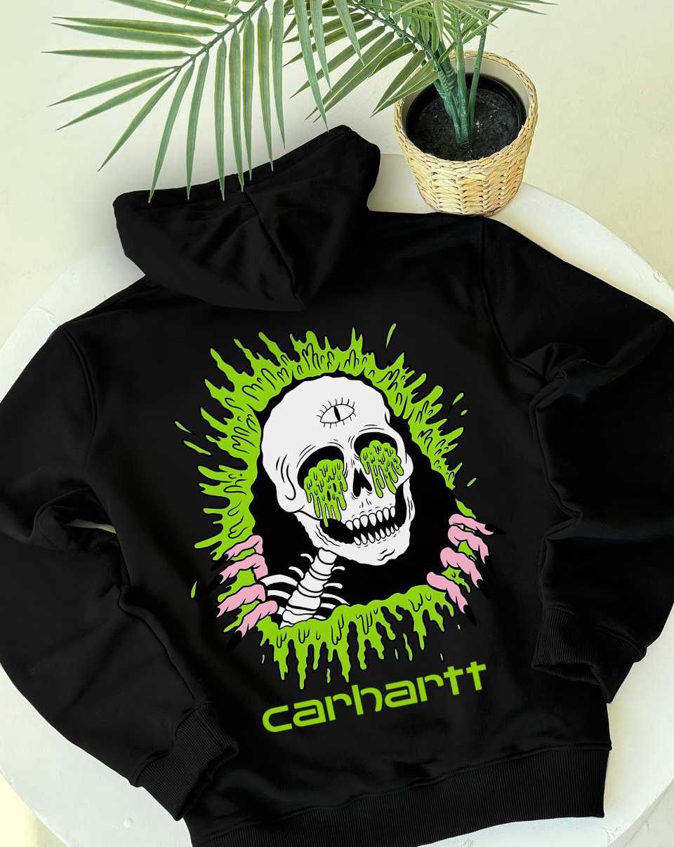 HAUTED Carhartt — Худи черное Кархарт — XS S M L XL — BIG Лого