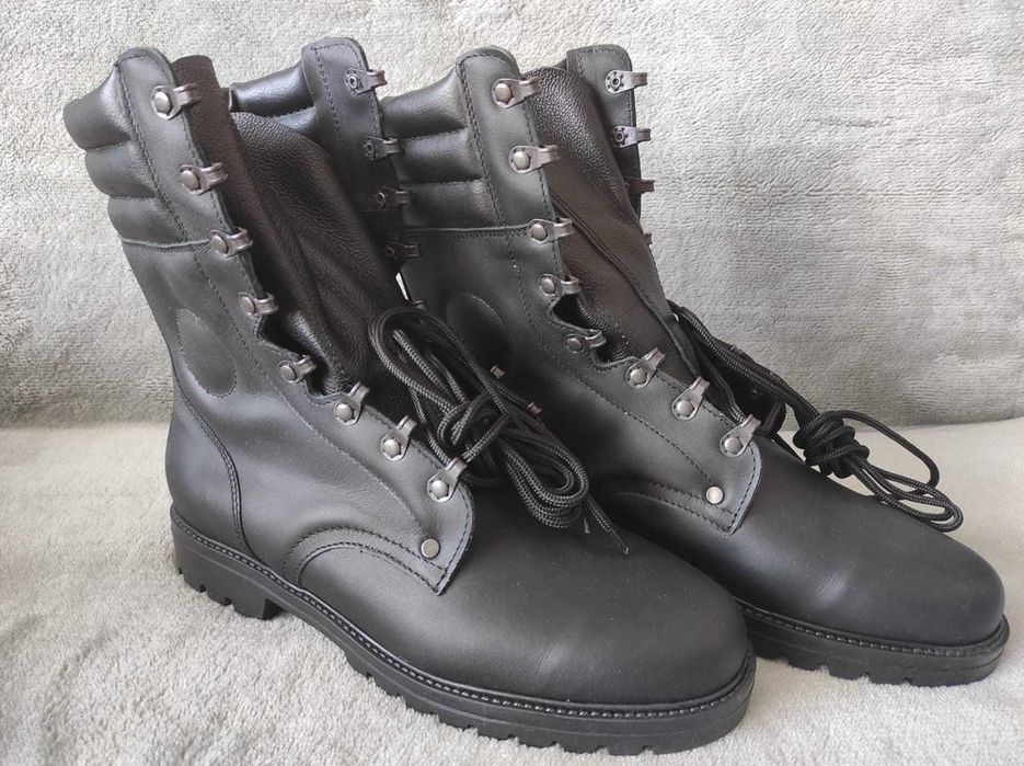 Czarne skórzane męskie trzewiki mundurowe STRATUS COMMANDER 01 -048633