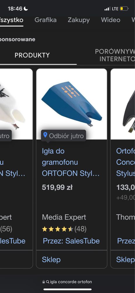 Igla do gramofonu nowa ortofon stylus concorde mkii dj