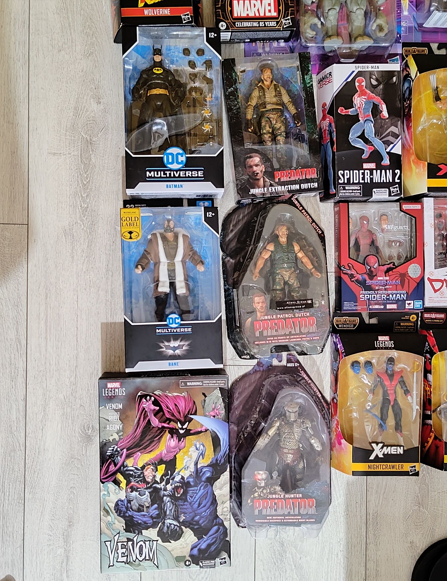 Kolekcja Marvel Legends SpiderMan Mcfarlane Neca Predator Bandai ShF