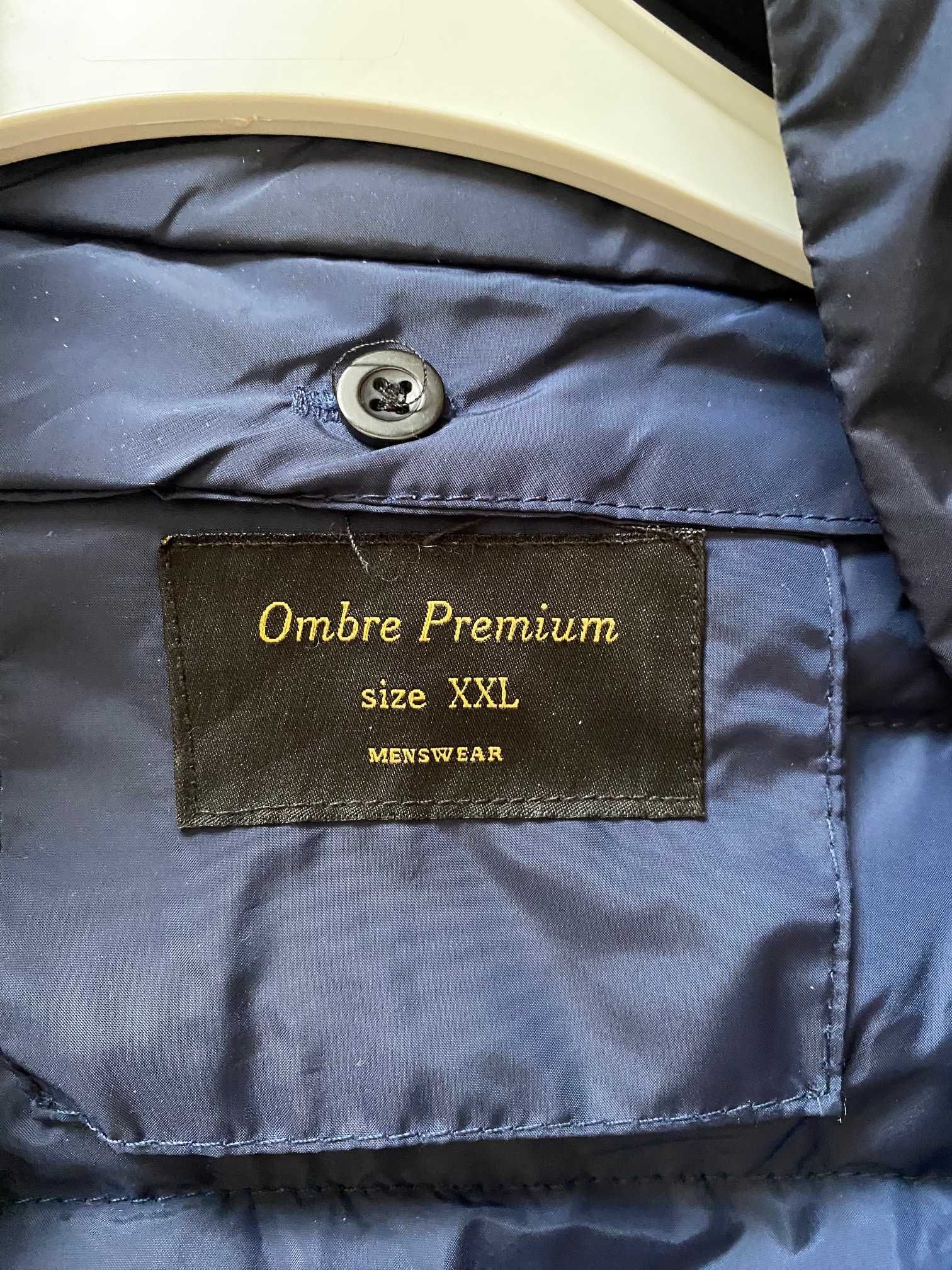 Kurtka pikowana granatowa  - męska OMBRE rozmiar XXL  - NOWA