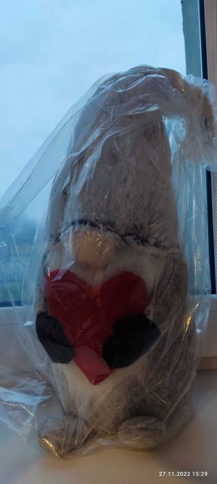 Krasnal z sercem 48cm