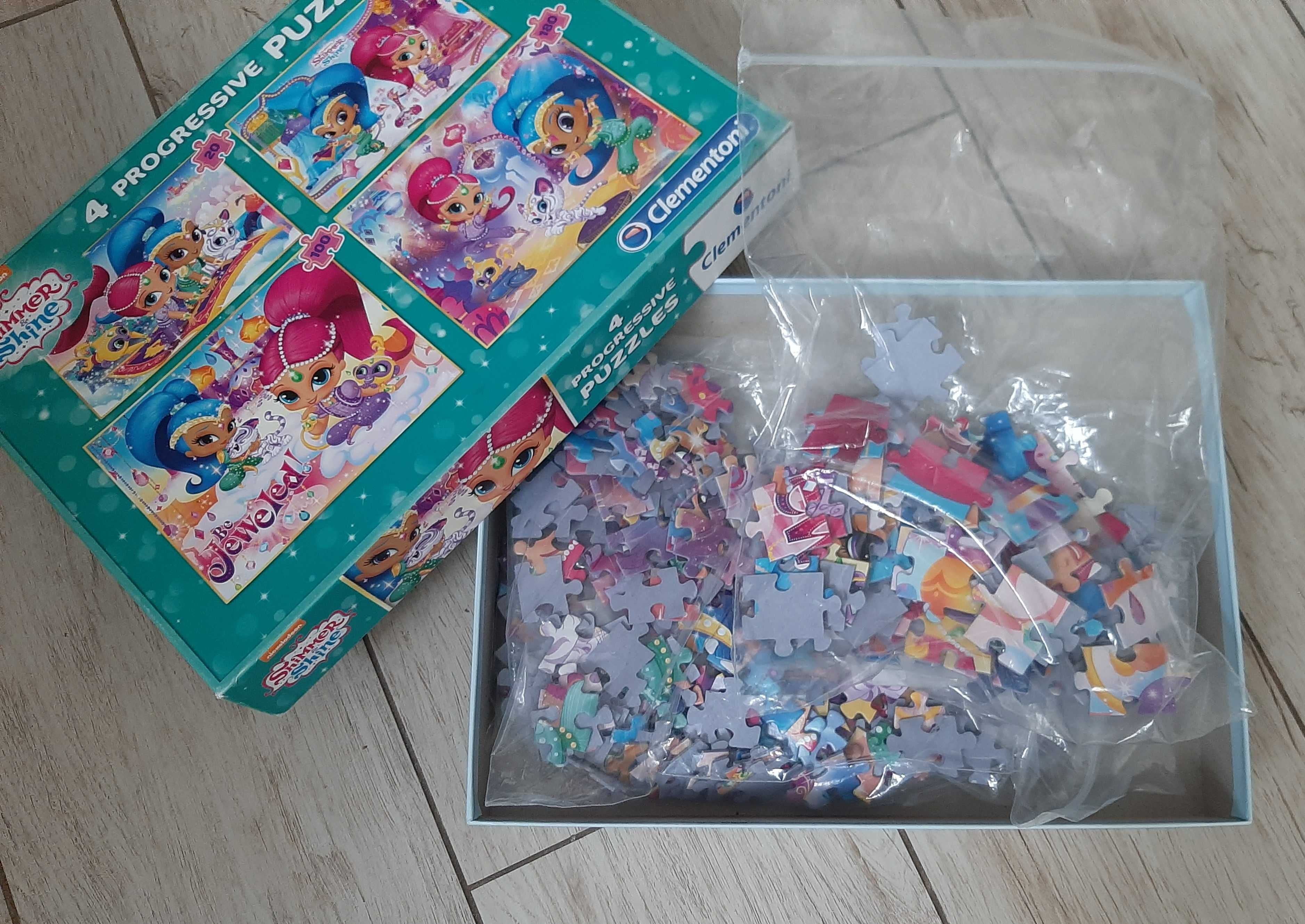 Shimmer i Shine 4 ukladanki puzzle kompletne