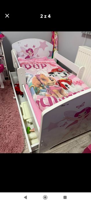 Łóżko dla dziewczynki 70 x 140cm