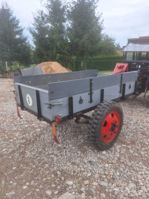 Przyczepa jednoosiowa , bitka , wóz , przyczepka zabytkowa 45 rok