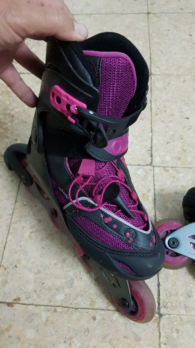 Patins em linha de senhora