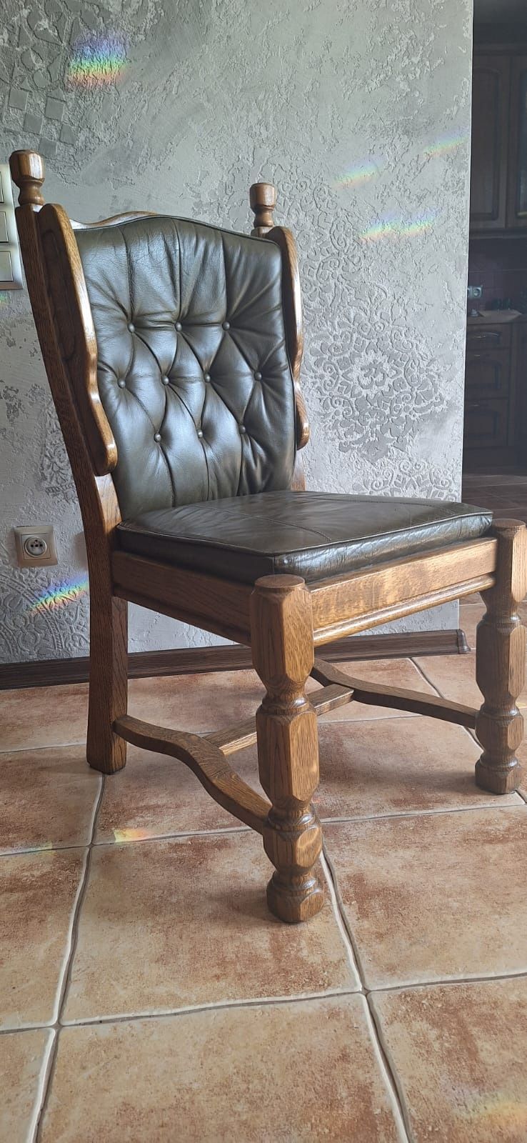Krzesła drewniane dębowe 8 szt