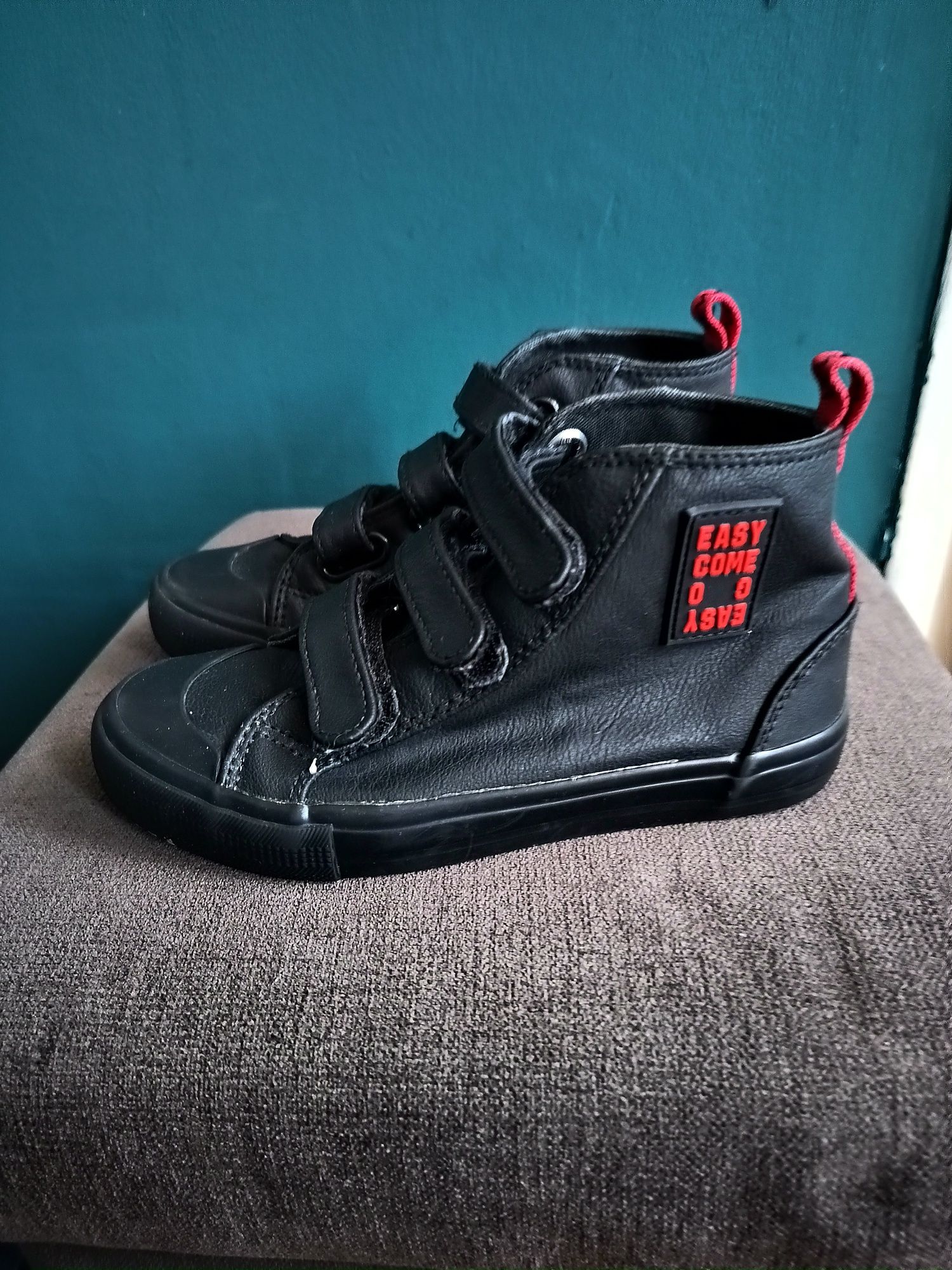 Buty za kostkę na rzepy
