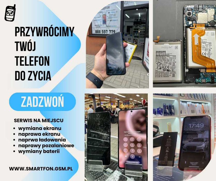 Serwis naprawa telefonów / Wymiana wyświetlaczy / Wymiana baterii