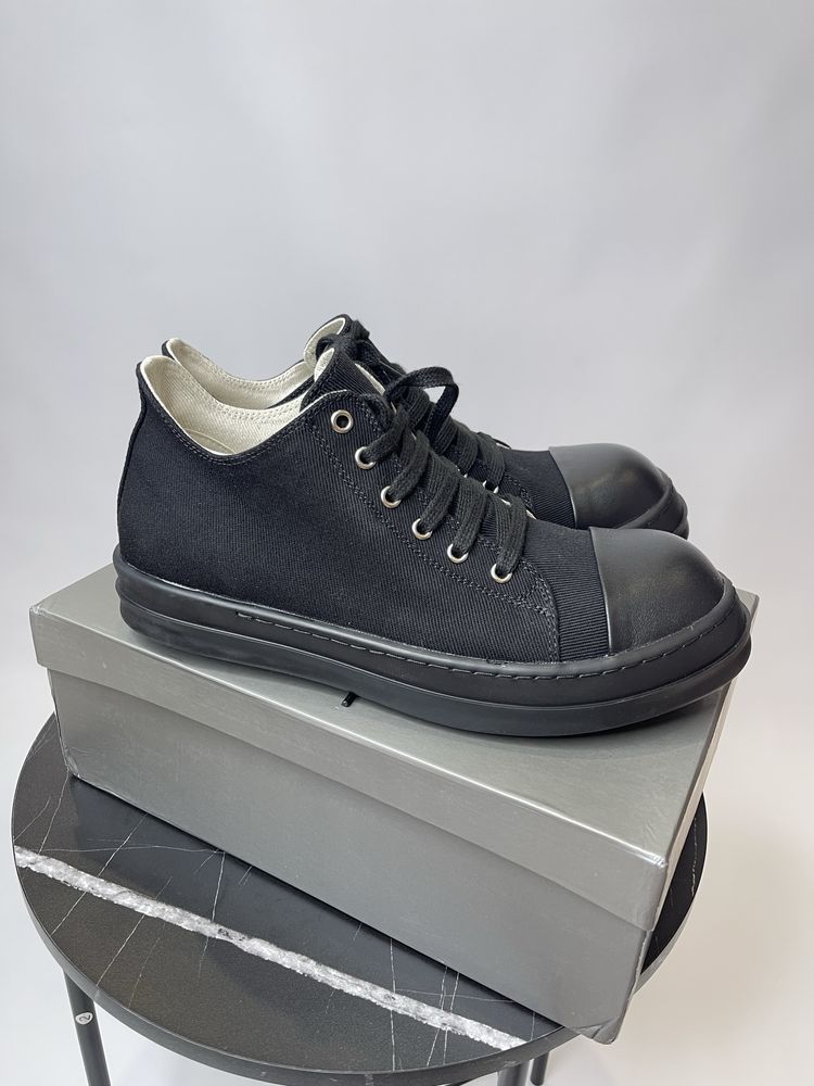 Кеди Rick Owens Ramones Black Low/size 42,43/Преміум якість 1:1