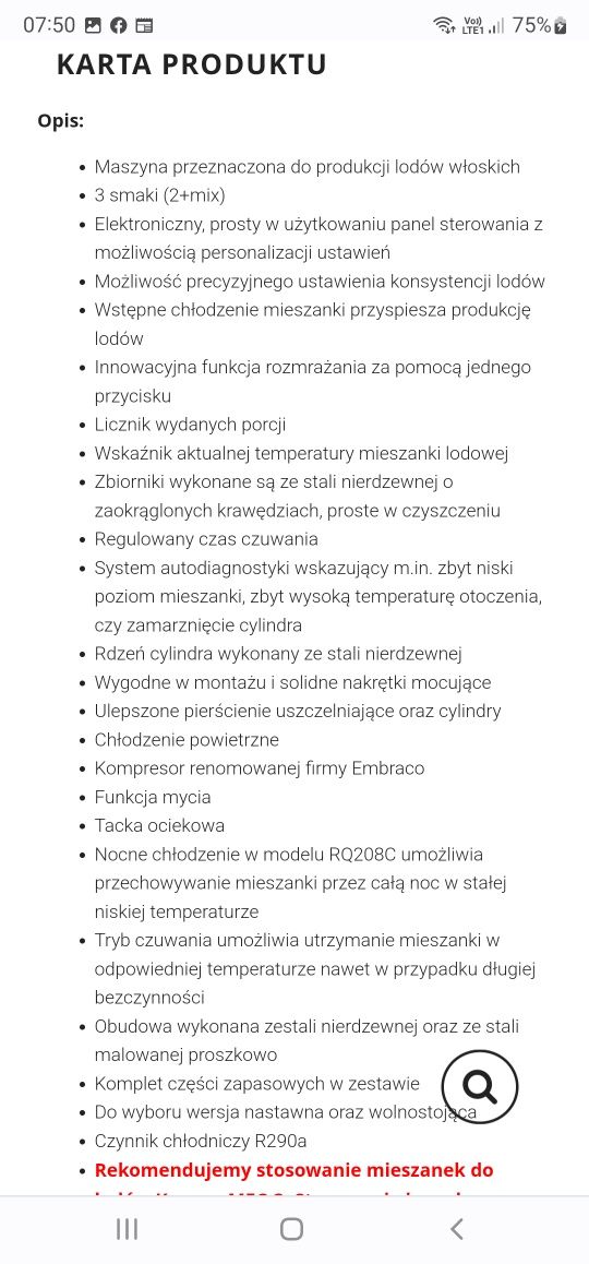 Maszyna do lodów włoskich