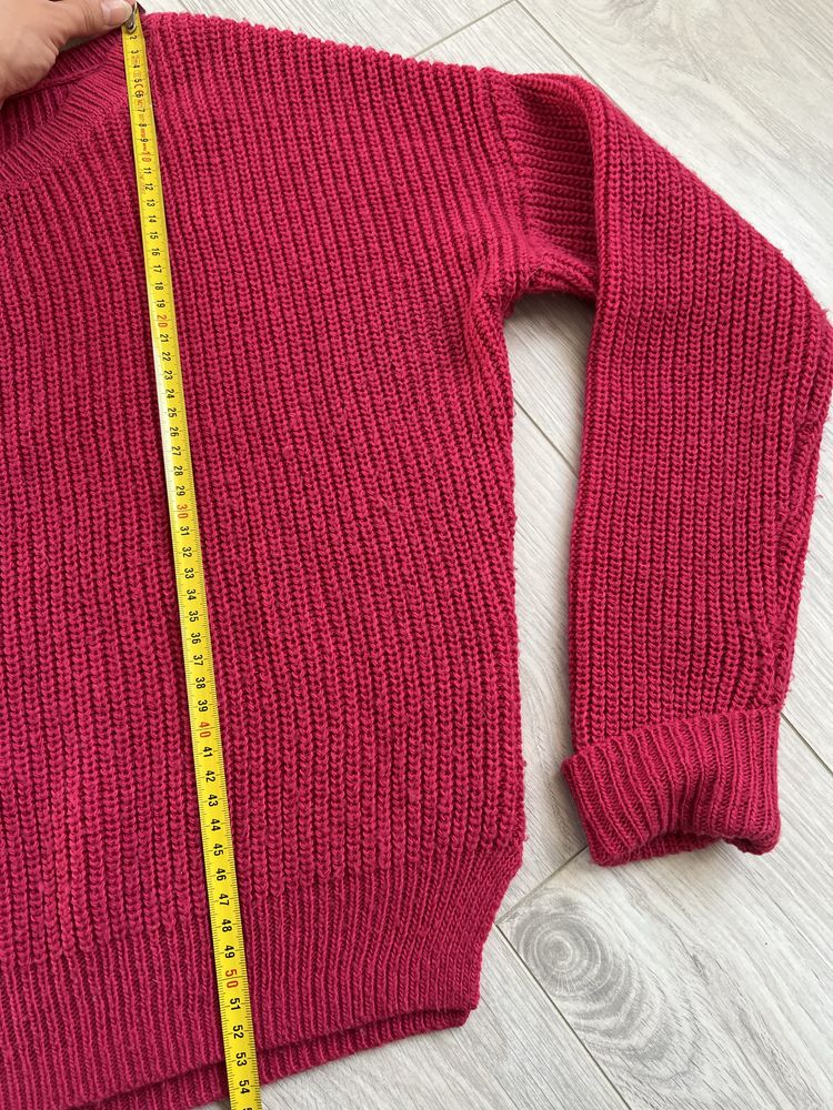 Sweter, sweterek oversize Review malinowy
