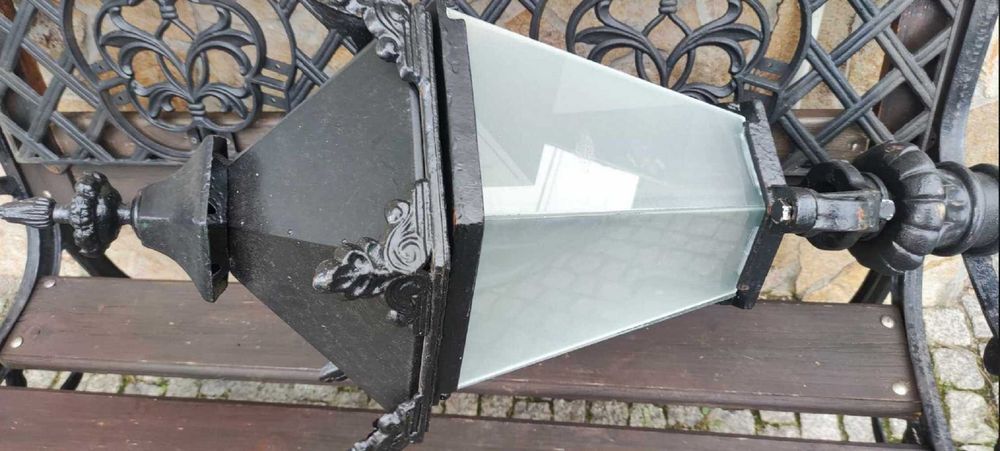 Art deco,wysoka latarnia do ogrodu,wys.235 cm.