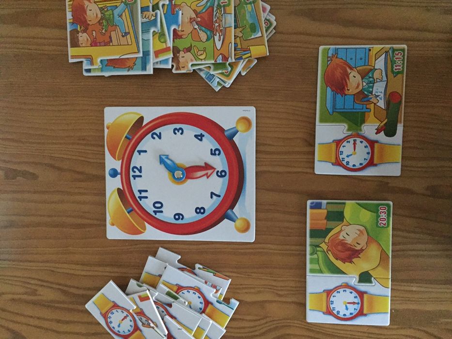 Puzzles/jogo para aprender as horas