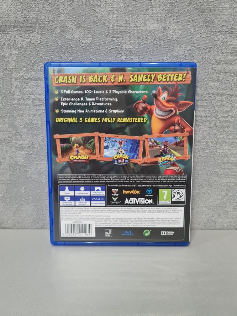 Crash Bandicoot N Sane Trilogy Креш Краш Трилогия Eng Ps4 Ps5 Обмен