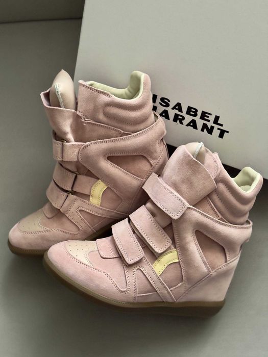 Снікерси Isabel Marant Pink / кросівки Ізабель Марант рожевого кольору