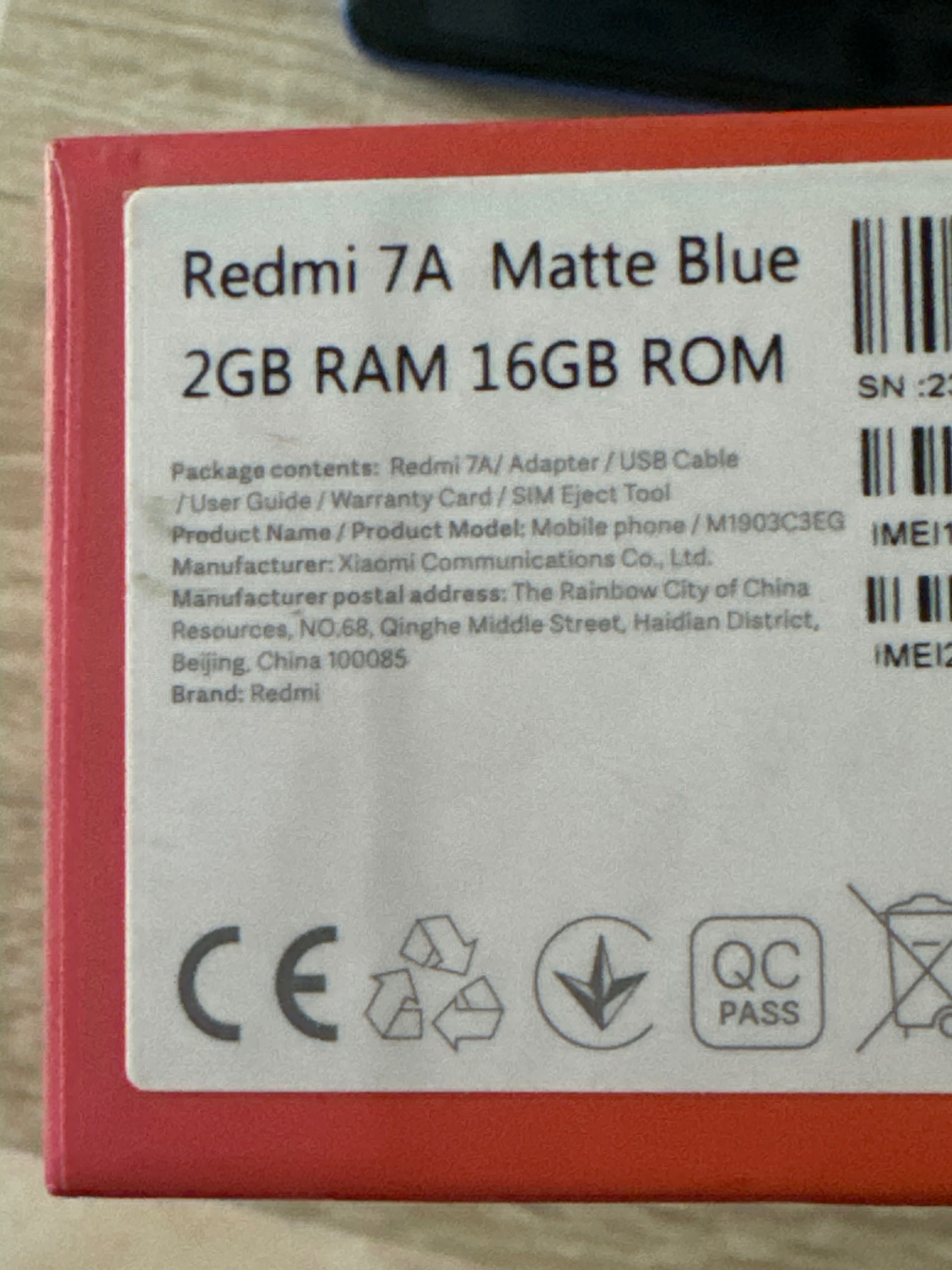 Смартфон Xiaomi Redmi 7A Matte Blue 2GB RAM 16 GB ROM