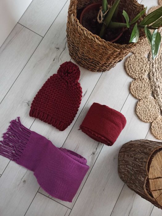 Zestaw czapka i szale