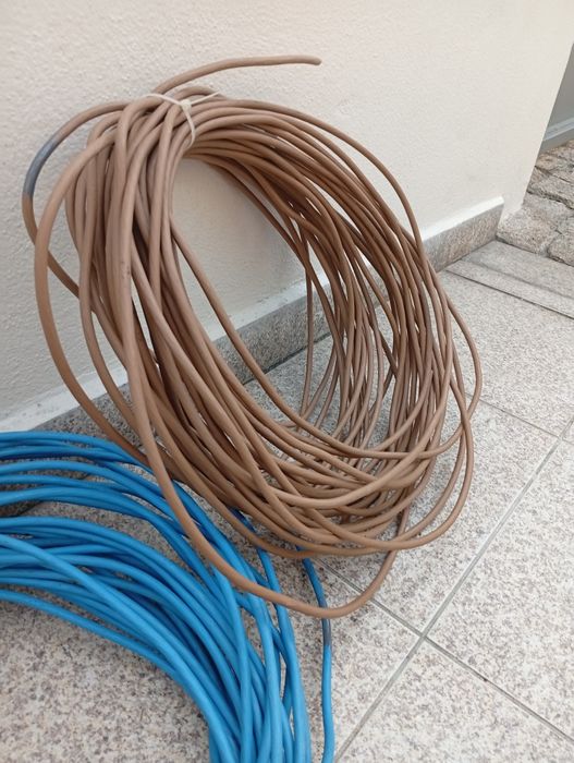 2 rolos cabo cobre 10mm rígido 30metros