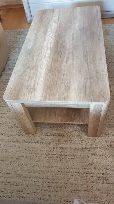 Stolik kawowy z półką, Flot 12, okleina dąb antyczny.