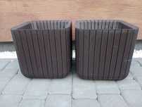 Donica ogrodowa cube keter, brązowa, plastikowa, 1szt-50zł