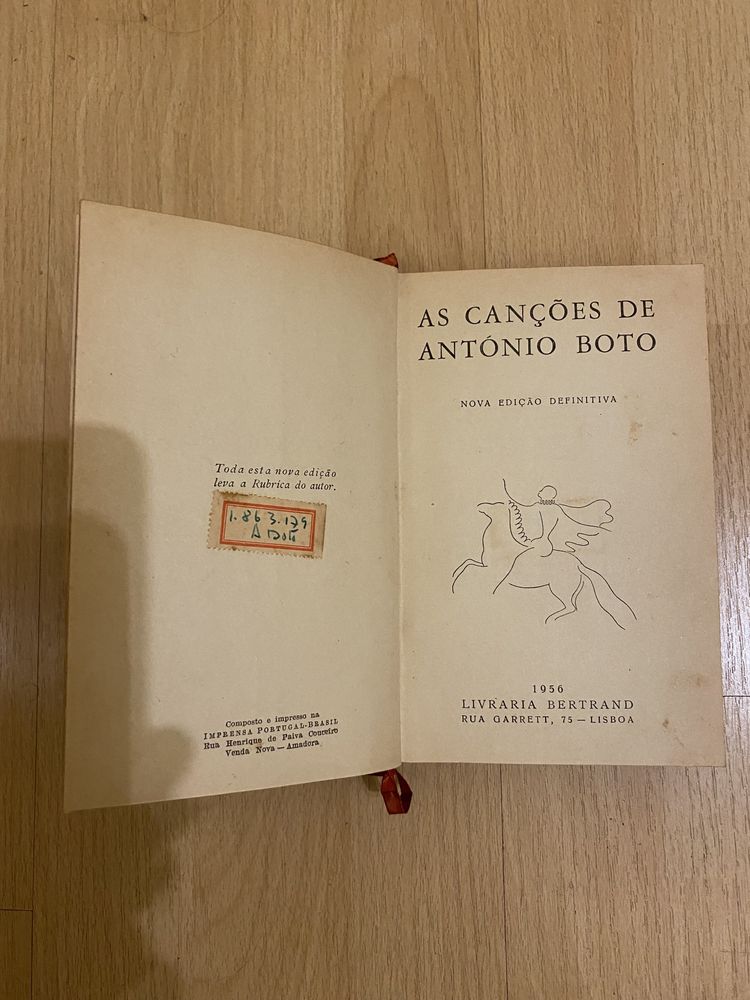 Livro “As canções” de Antonio Botto