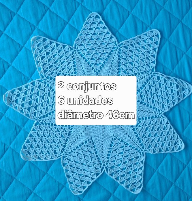 Naperão em crochê, cor Bbege