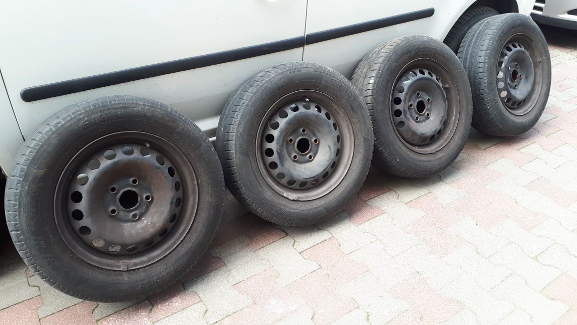 Lato 195/65/15 5x112, 4 x całe koła opony letnie , michelin vw skoda