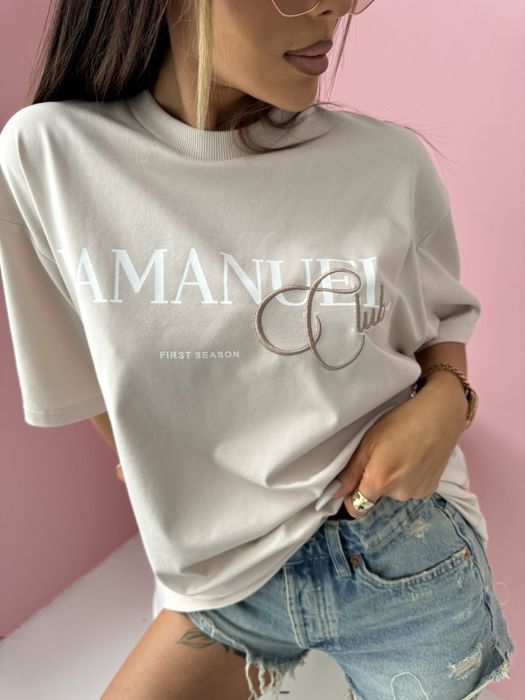 Tshirt CLUB beż La Manuel UNI
