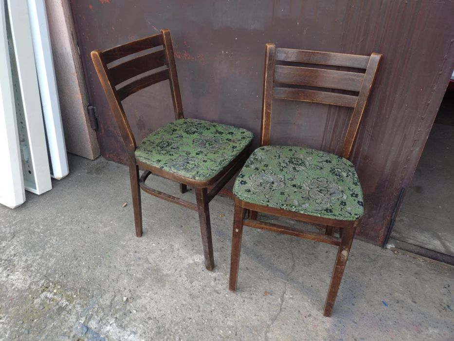 Stare Drewniane Krzesło Taboret Aga Jar Patyczak Thonet PRL
