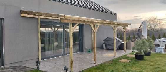 Wiata zadaszenie taras konstrukcja drewniana na wymiar Carport