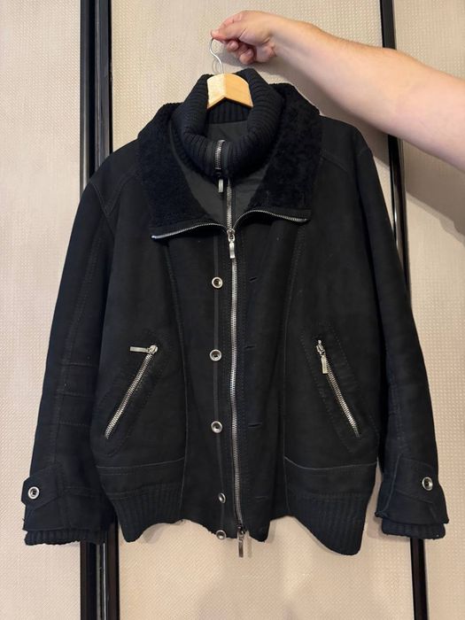 Італійська укорочена дублянка Ermanno Scervino з натуральної шкіри