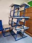 Mesas escolares rebatíveis