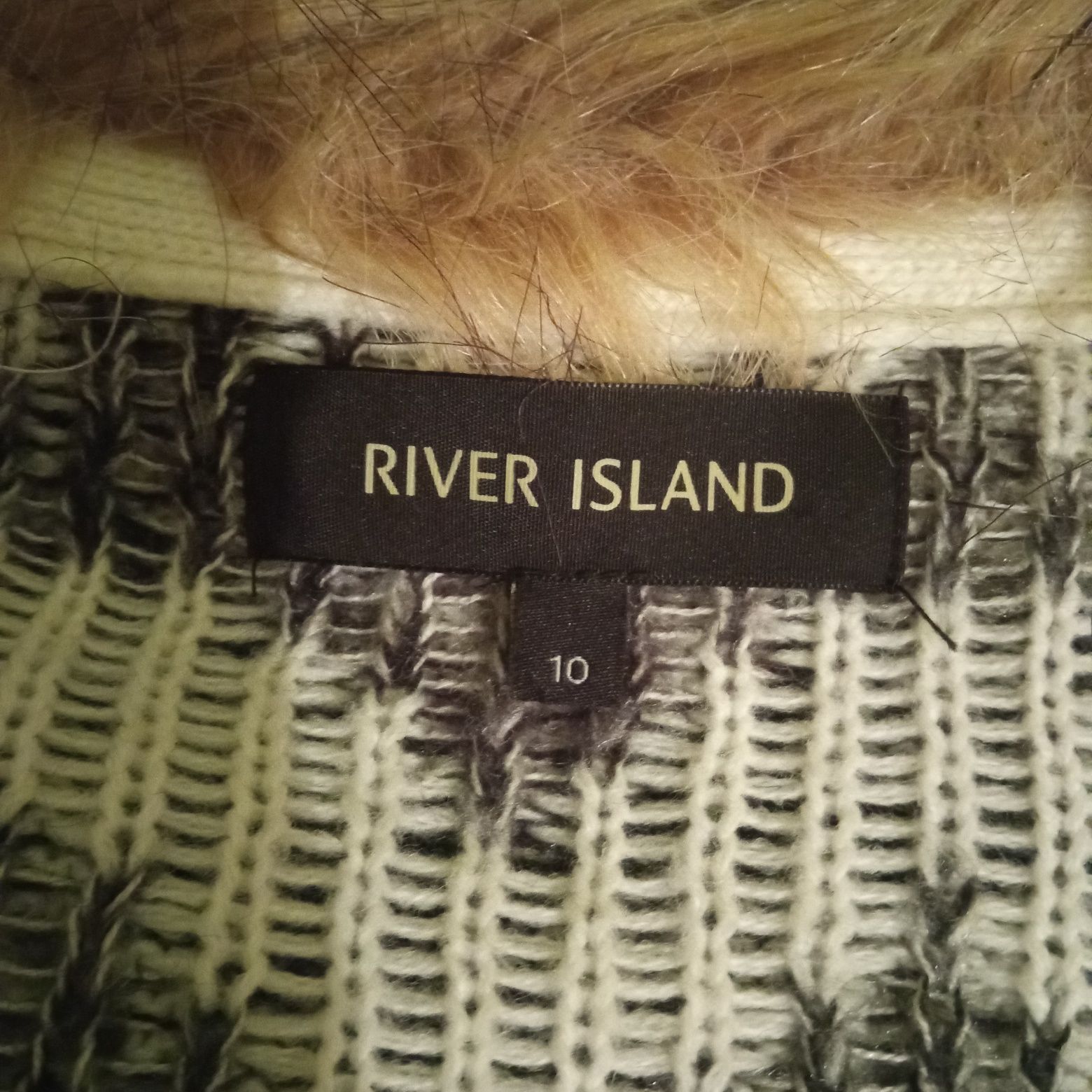 River Island ciepły obszerny sweter z kołnierzem 40-42